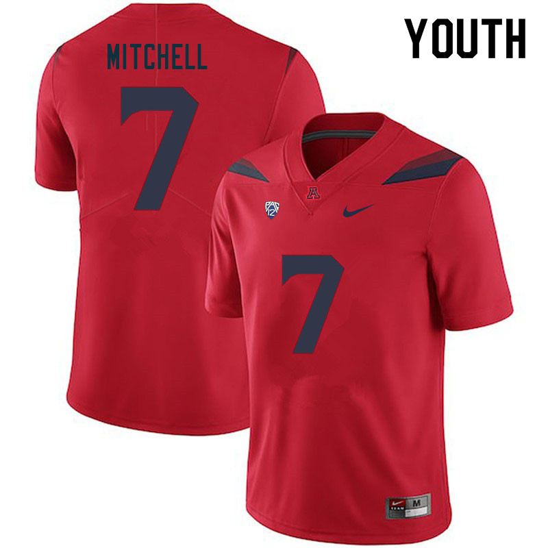 Youth #7 Jaden Mitchell Arizona Wildcats College Football Jerseys Sale-Red - Click Image to Close